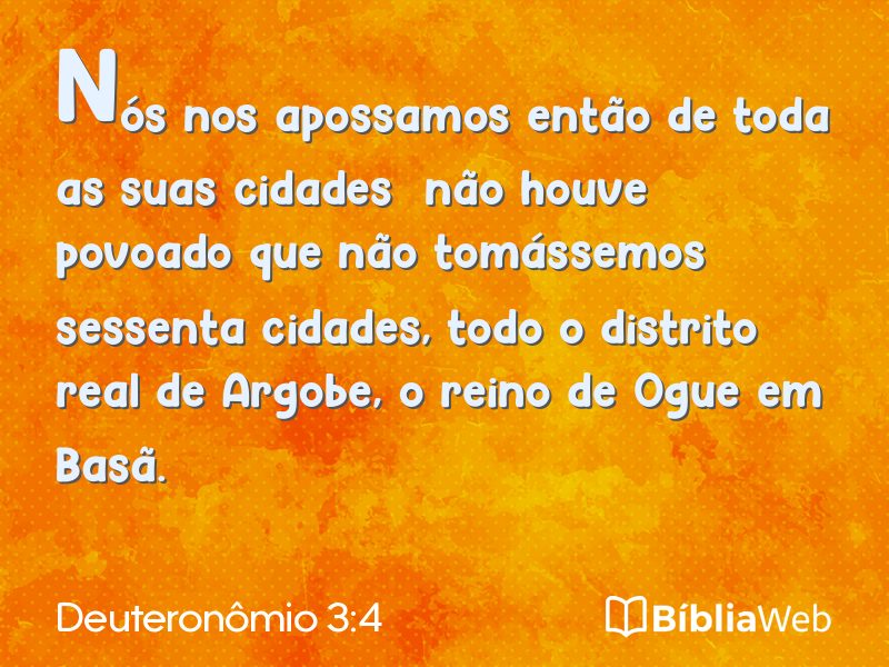 Deuteronômio 3:4 em imagem para compartilhar