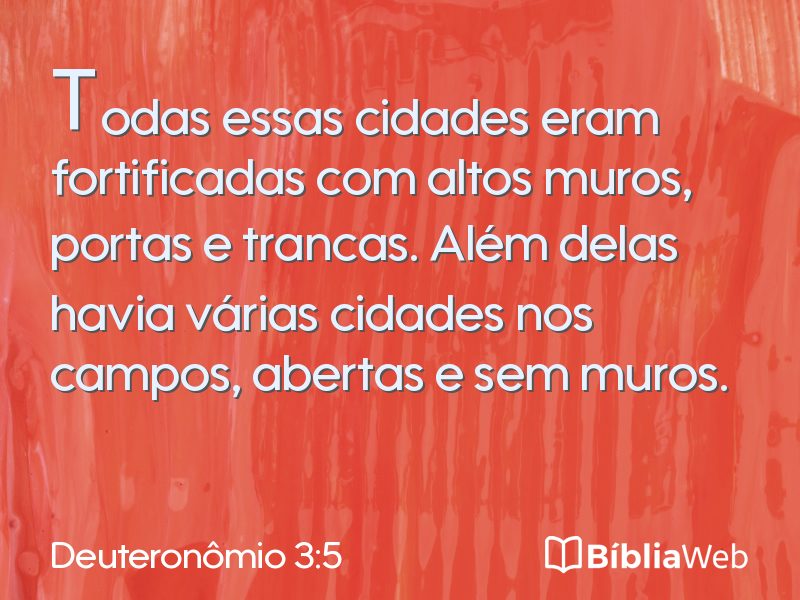 Deuteronômio 3:5 em imagem para compartilhar