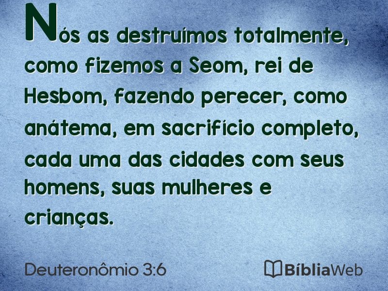 Deuteronômio 3:6 em imagem para compartilhar