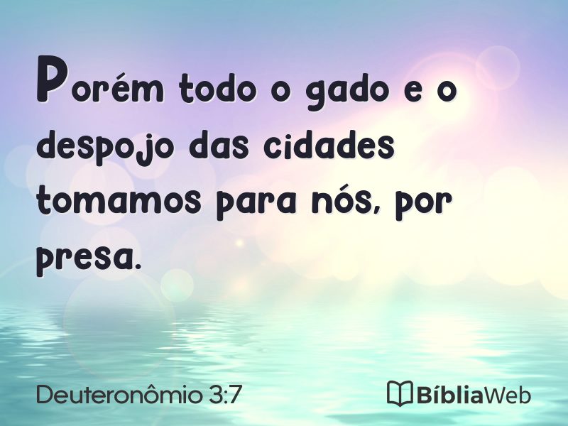 Deuteronômio 3:7 em imagem para compartilhar