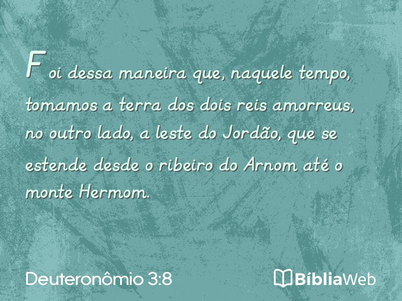 Deuteronômio 3:8 em imagem para compartilhar