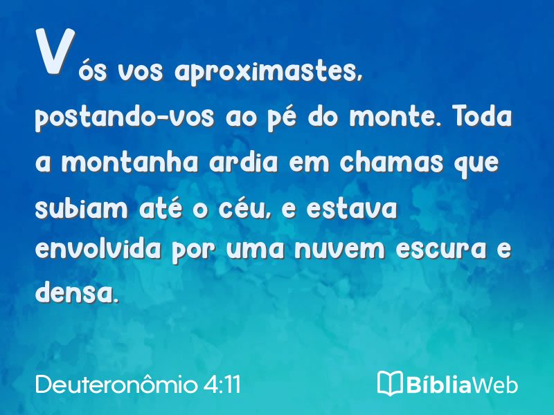 Deuteronômio 4:11 em imagem para compartilhar
