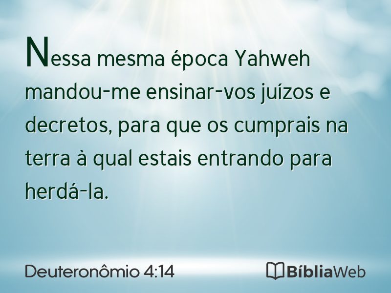 Deuteronômio 4:14 em imagem para compartilhar