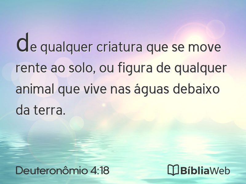 Deuteronômio 4:18 em imagem para compartilhar