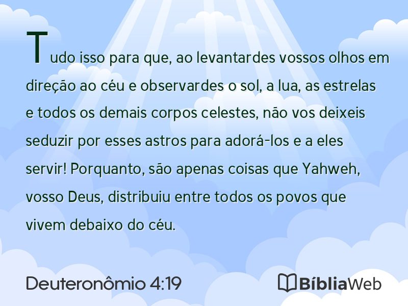 Deuteronômio 4:19 em imagem para compartilhar