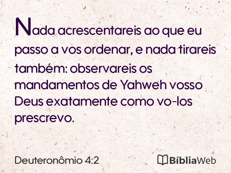 Deuteronômio 4:2 em imagem para compartilhar