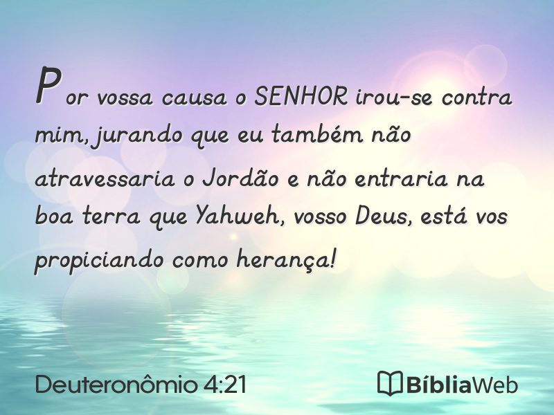 Deuteronômio 4:21 em imagem para compartilhar