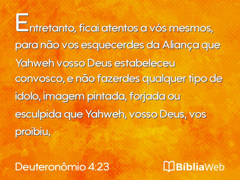 Deuteronômio 4:23 em imagem para compartilhar