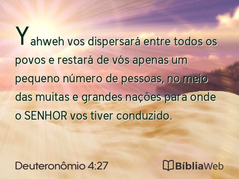 Deuteronômio 4:27 em imagem para compartilhar