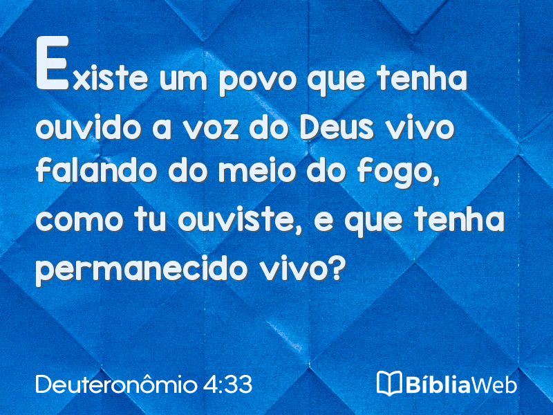 Deuteronômio 4:33 em imagem para compartilhar