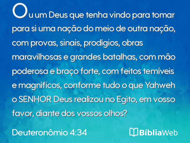 Deuteronômio 4:34 em imagem para compartilhar