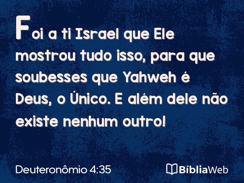 Deuteronômio 4:35 em imagem para compartilhar
