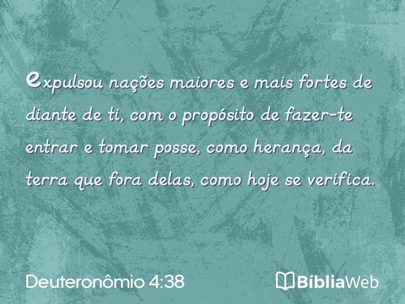 Deuteronômio 4:38 em imagem para compartilhar