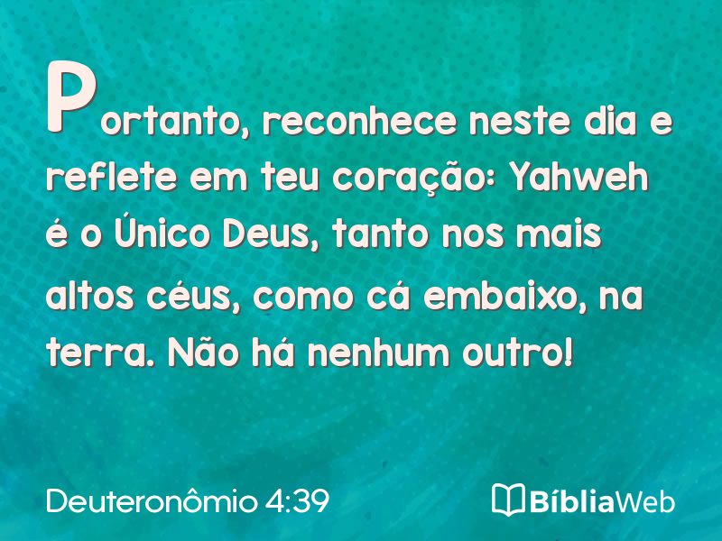 Deuteronômio 4:39 em imagem para compartilhar