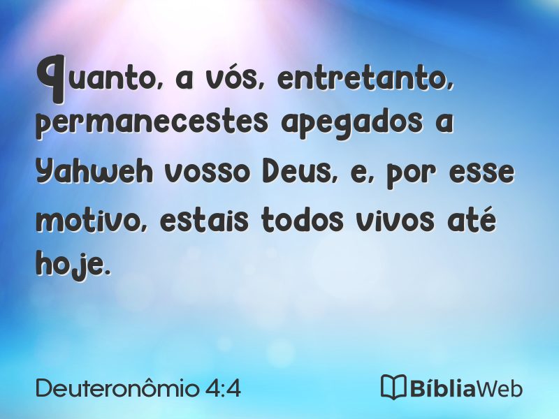Deuteronômio 4:4 em imagem para compartilhar