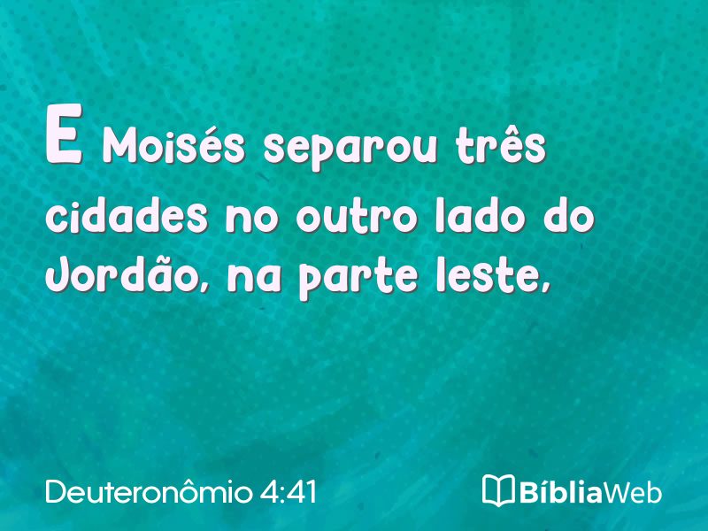Deuteronômio 4:41 em imagem para compartilhar