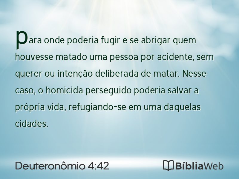 Deuteronômio 4:42 em imagem para compartilhar