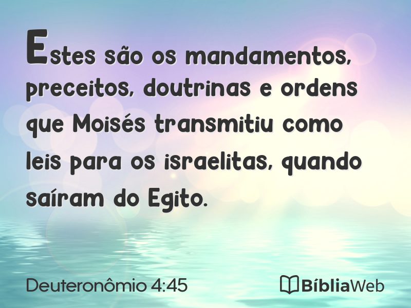 Deuteronômio 4:45 em imagem para compartilhar