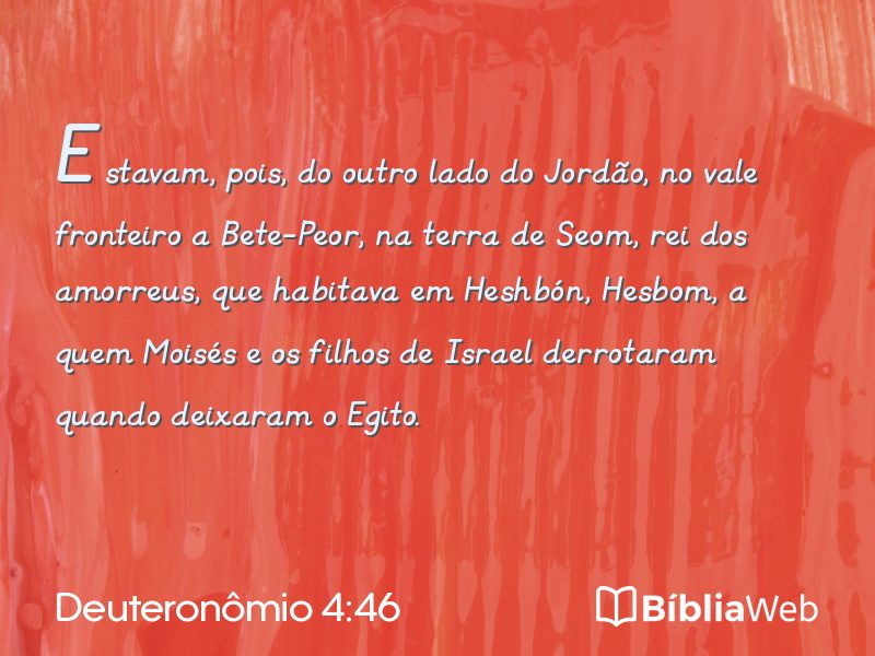 Deuteronômio 4:46 em imagem para compartilhar