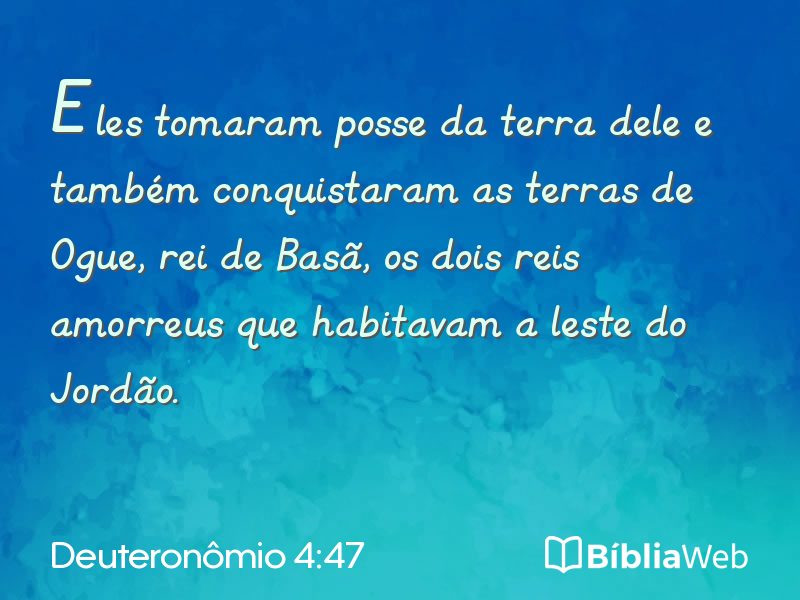 Deuteronômio 4:47 em imagem para compartilhar