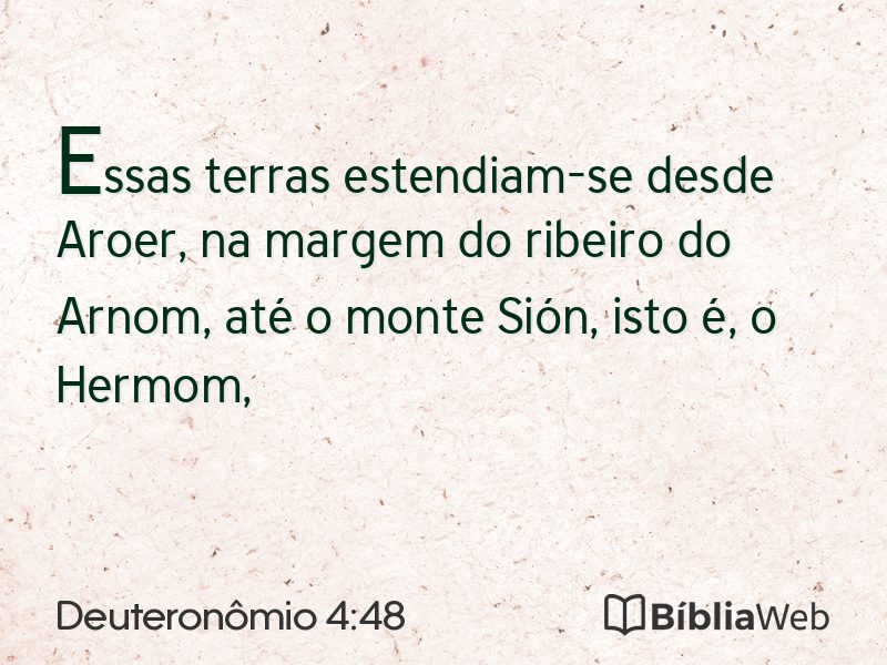 Deuteronômio 4:48 em imagem para compartilhar
