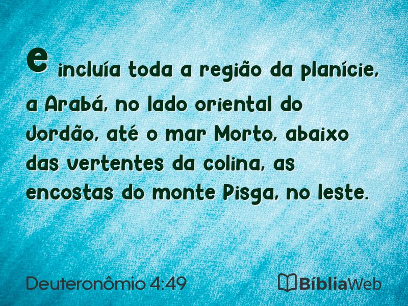 Deuteronômio 4:49 em imagem para compartilhar