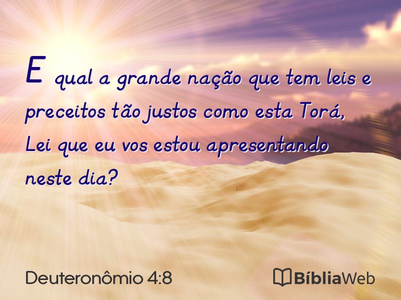 Deuteronômio 4:8 em imagem para compartilhar