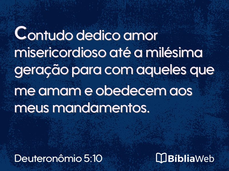 Deuteronômio 5:10 em imagem para compartilhar
