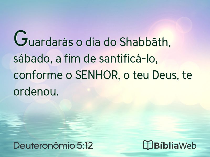 Deuteronômio 5:12 em imagem para compartilhar