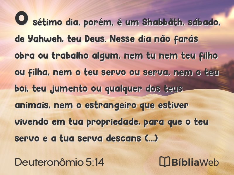 Deuteronômio 5:14 em imagem para compartilhar