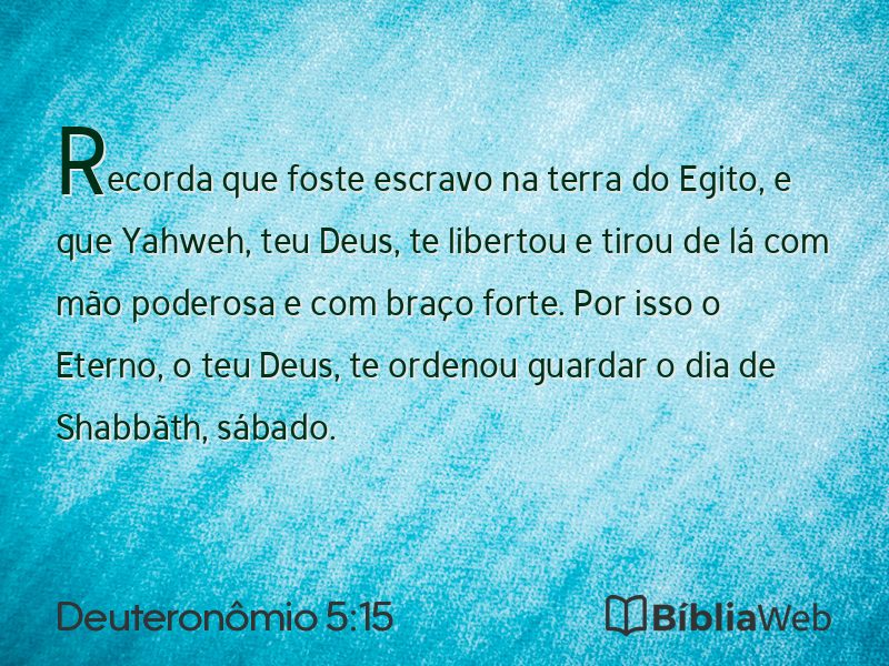 Deuteronômio 5:15 em imagem para compartilhar