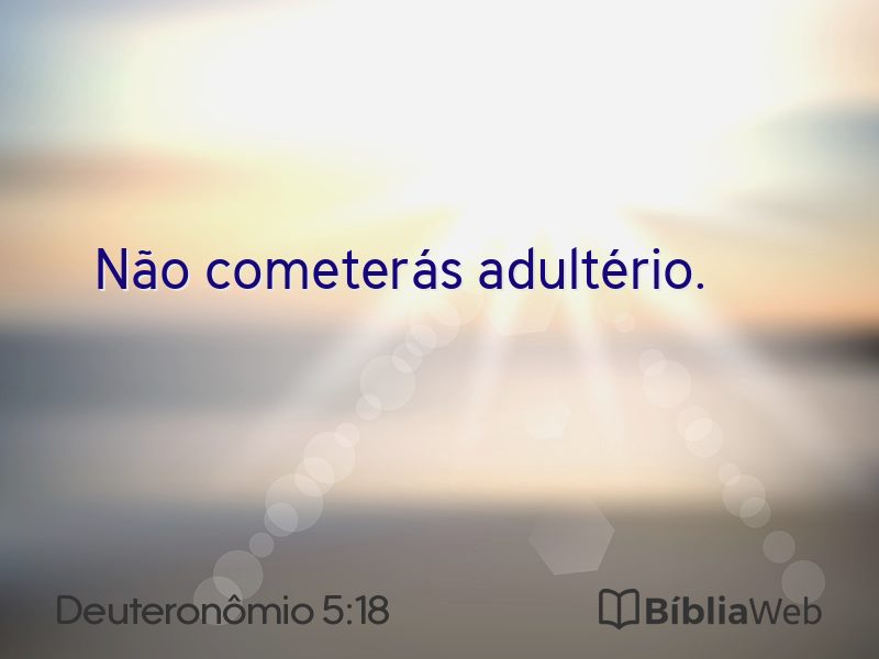Deuteronômio 5:18 em imagem para compartilhar
