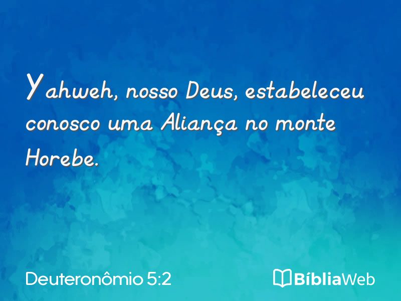 Deuteronômio 5:2 em imagem para compartilhar
