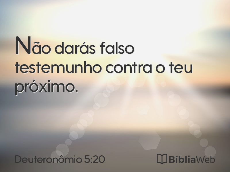 Deuteronômio 5:20 em imagem para compartilhar