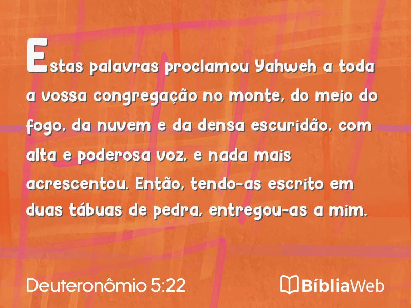 Deuteronômio 5:22 em imagem para compartilhar