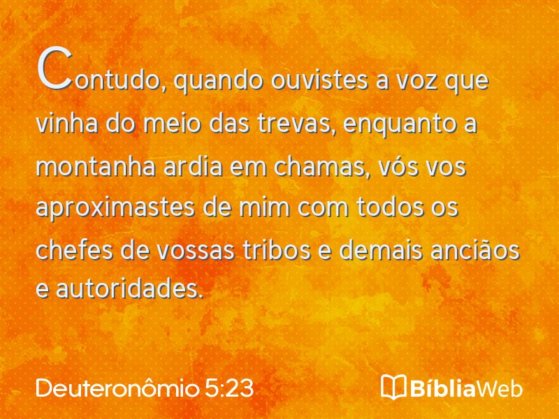 Deuteronômio 5:23 em imagem para compartilhar