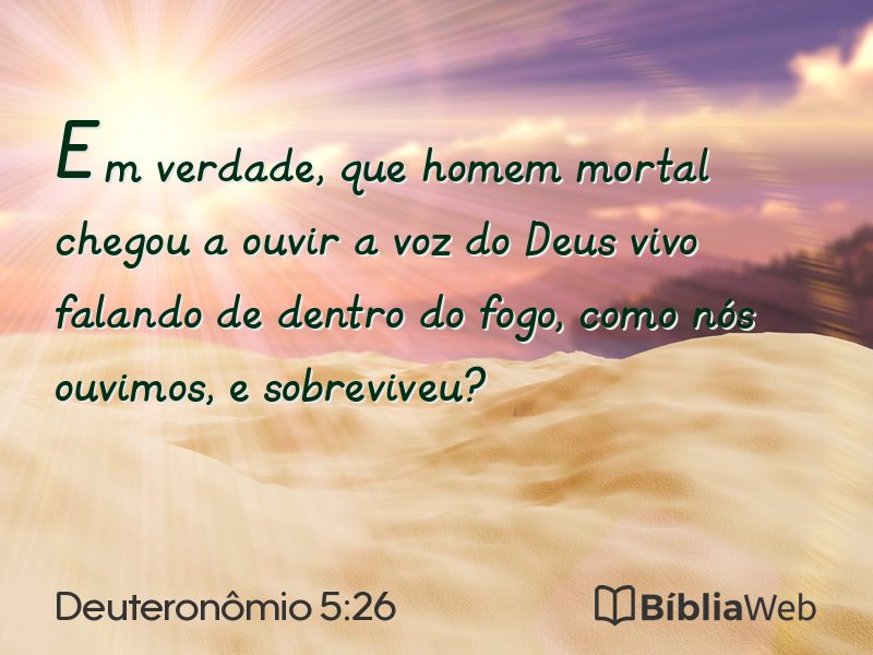 Deuteronômio 5:26 em imagem para compartilhar