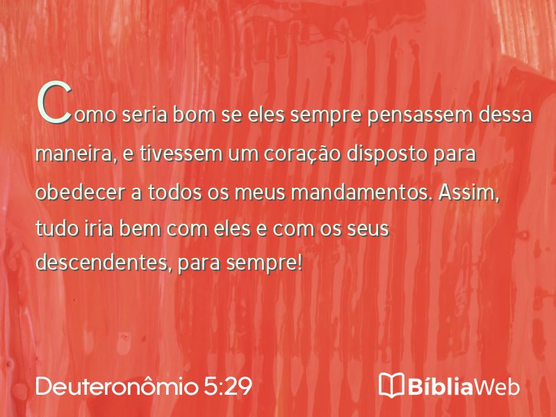 Deuteronômio 5:29 em imagem para compartilhar