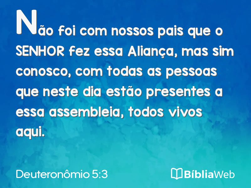 Deuteronômio 5:3 em imagem para compartilhar