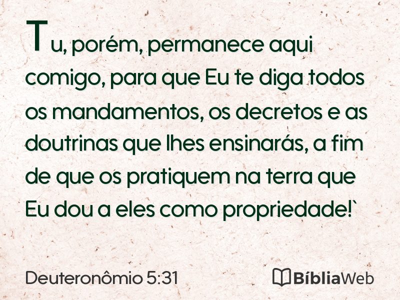 Deuteronômio 5:31 em imagem para compartilhar