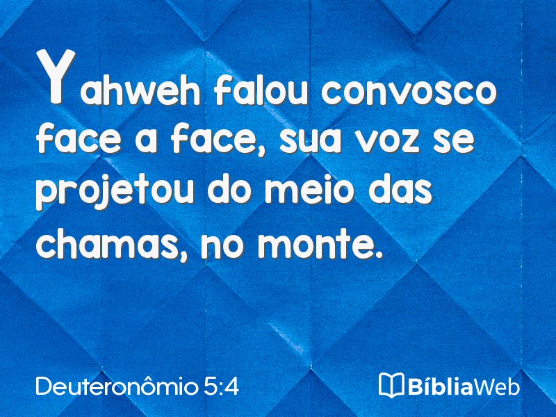 Deuteronômio 5:4 em imagem para compartilhar