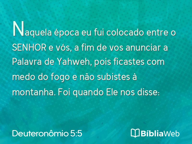 Deuteronômio 5:5 em imagem para compartilhar