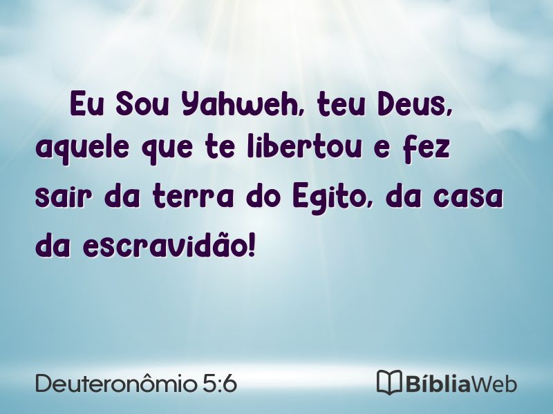 Deuteronômio 5:6 em imagem para compartilhar