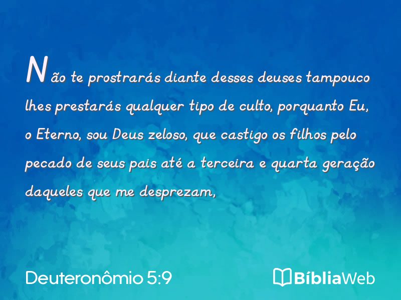 Deuteronômio 5:9 em imagem para compartilhar