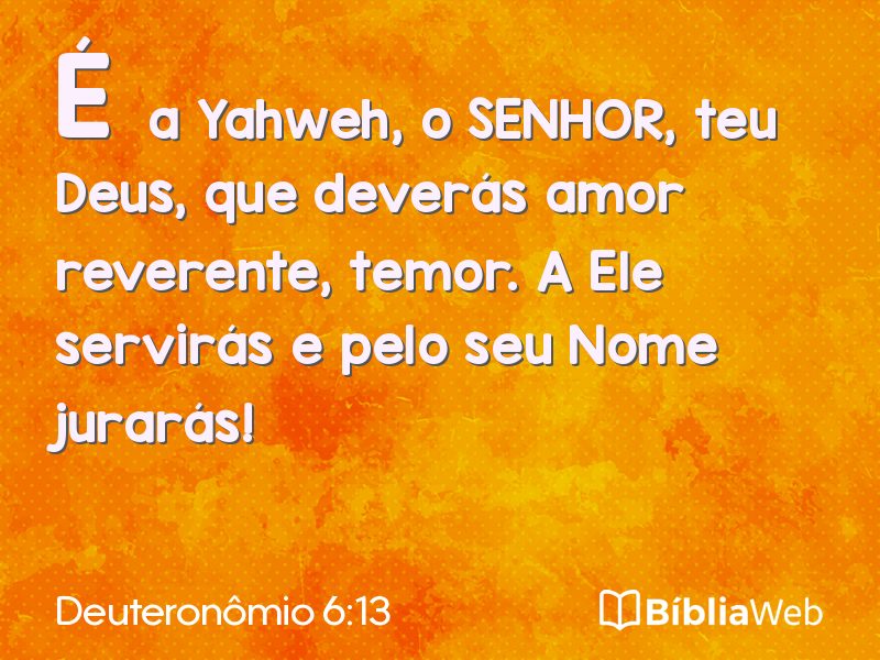 Deuteronômio 6:13 em imagem para compartilhar