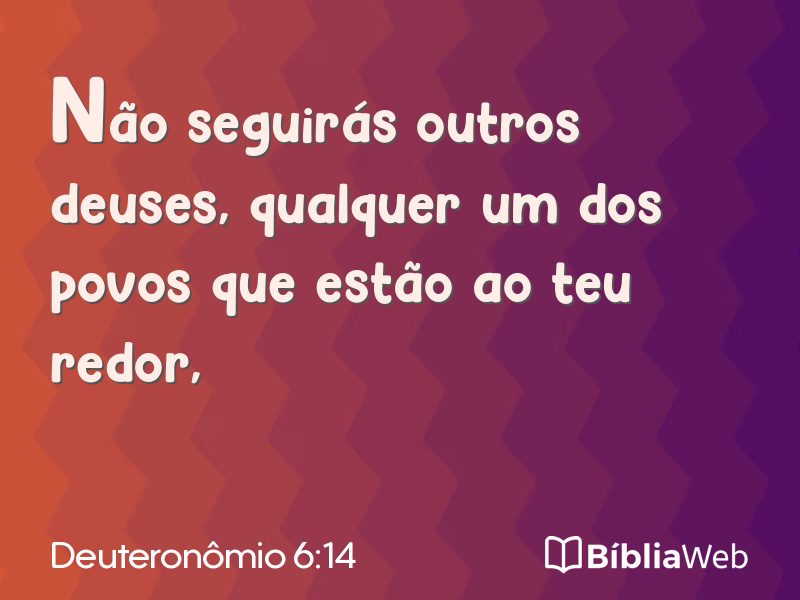 Deuteronômio 6:14 em imagem para compartilhar