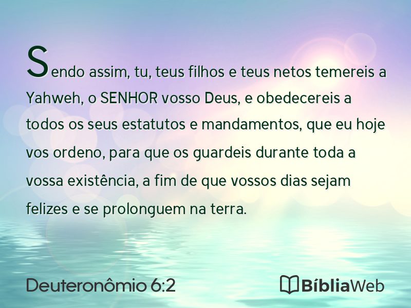 Deuteronômio 6:2 em imagem para compartilhar
