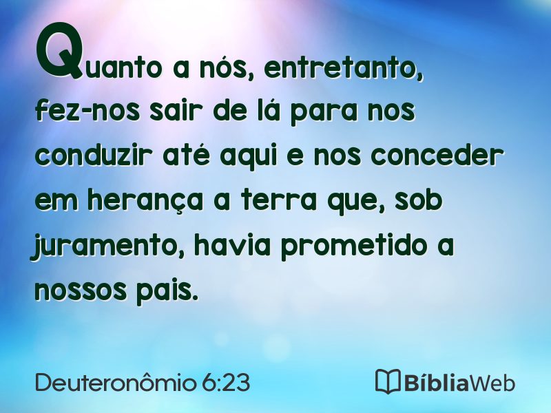 Deuteronômio 6:23 em imagem para compartilhar