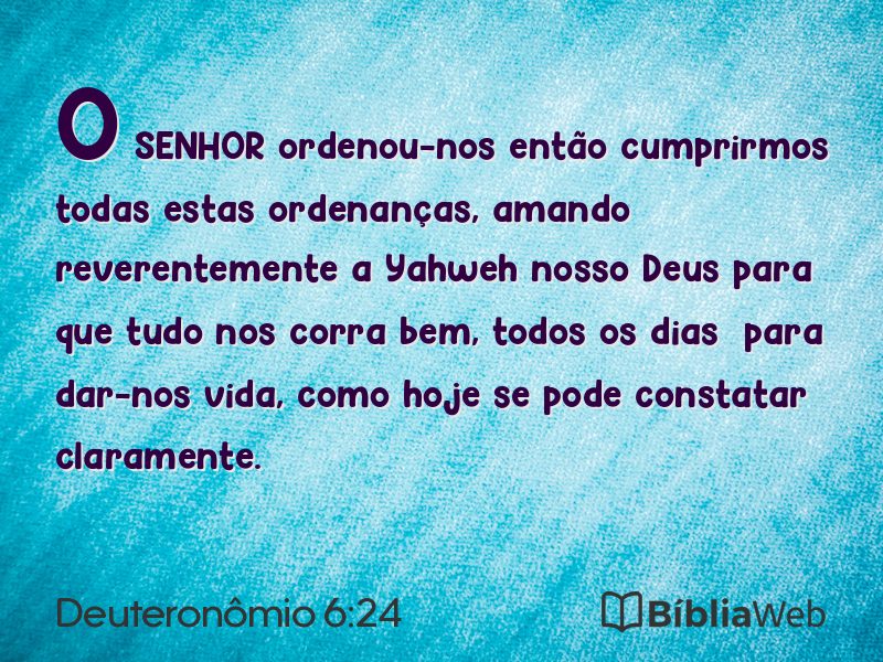Deuteronômio 6:24 em imagem para compartilhar