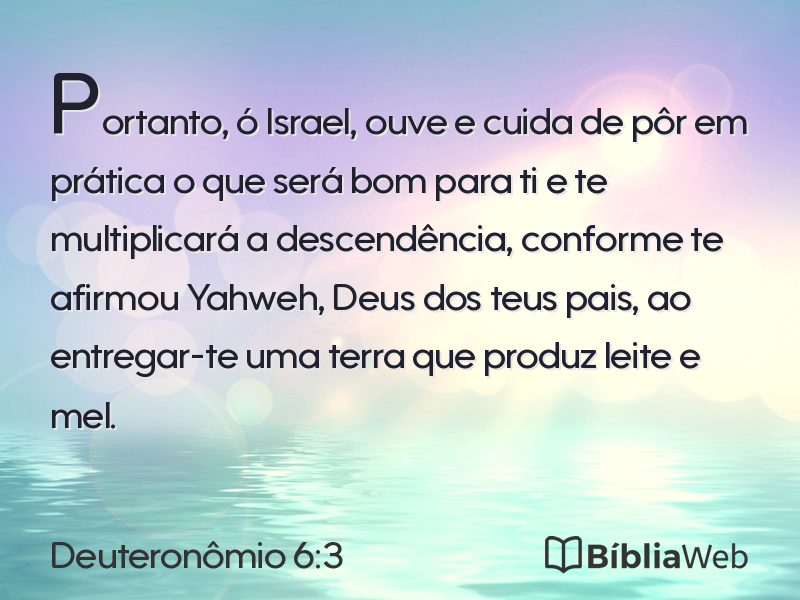 Deuteronômio 6:3 em imagem para compartilhar